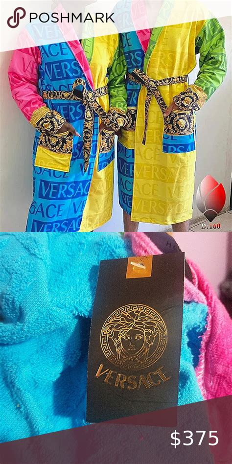 versace rainbow robe|versace personalized robe.